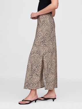 GAP Y2K Crepe Maxi Slit  Skirt